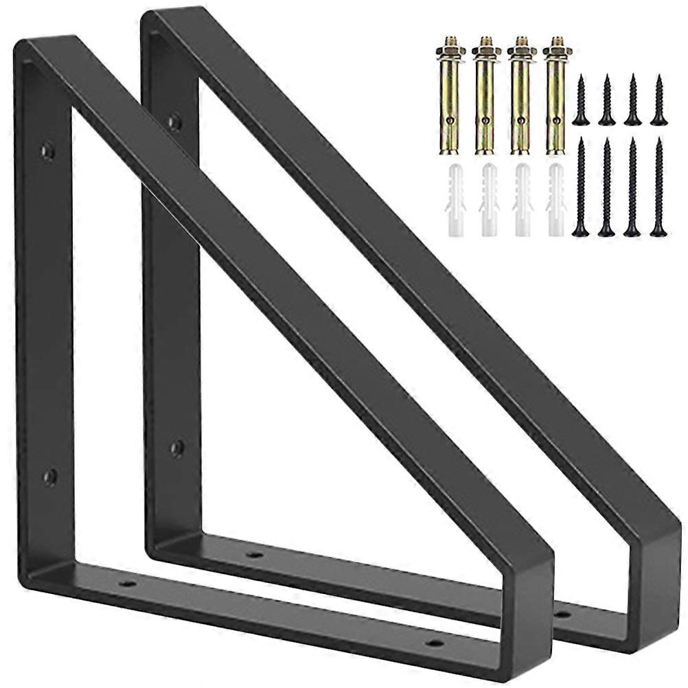 Shelf Bracket for Home Use Heavy Duty Black Iron Material 2pcs