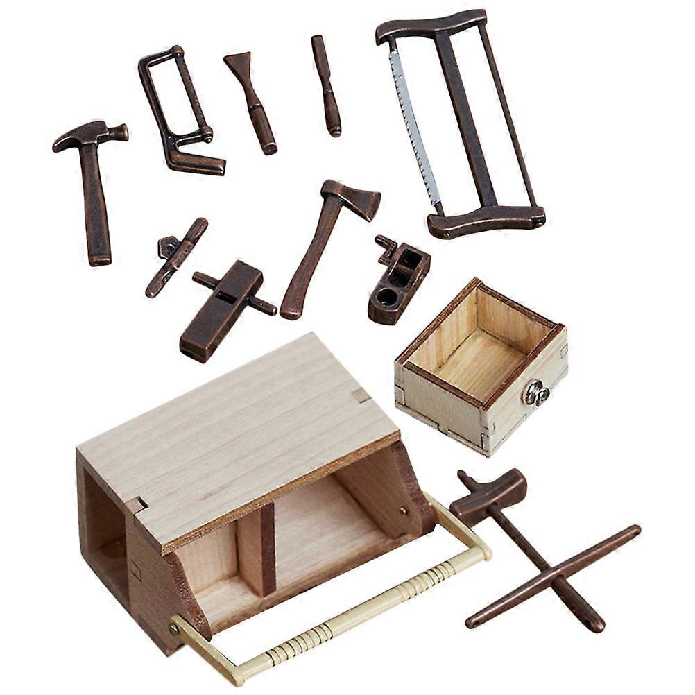Wooden Mini Cabinet Ornaments for Doll House Playing Assorted Color 1 Set