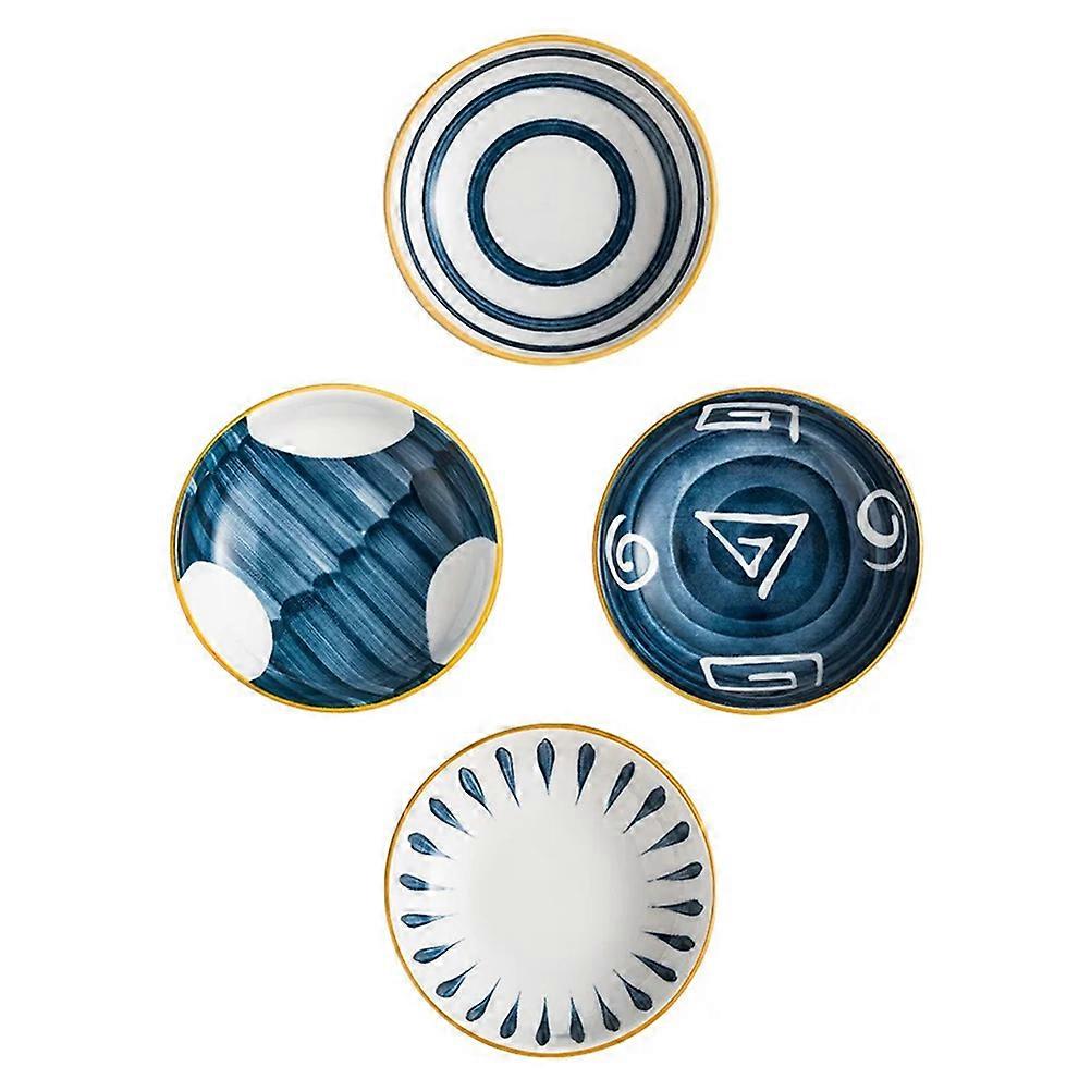 غمس طبق صلصة أطباق التوابل السيراميك للاستخدام اليومي مجموعة متنوعة من الألوان القابضة الصلصة 4 قطع