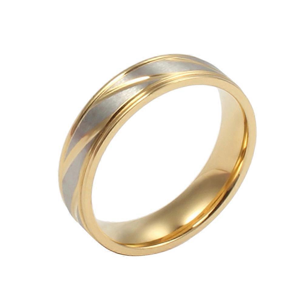 Durable Titanium Steel Couple Rings In Minimalist Style For Women And Girls Available In Size 10 With Elegant Design For Charming Events 1Set