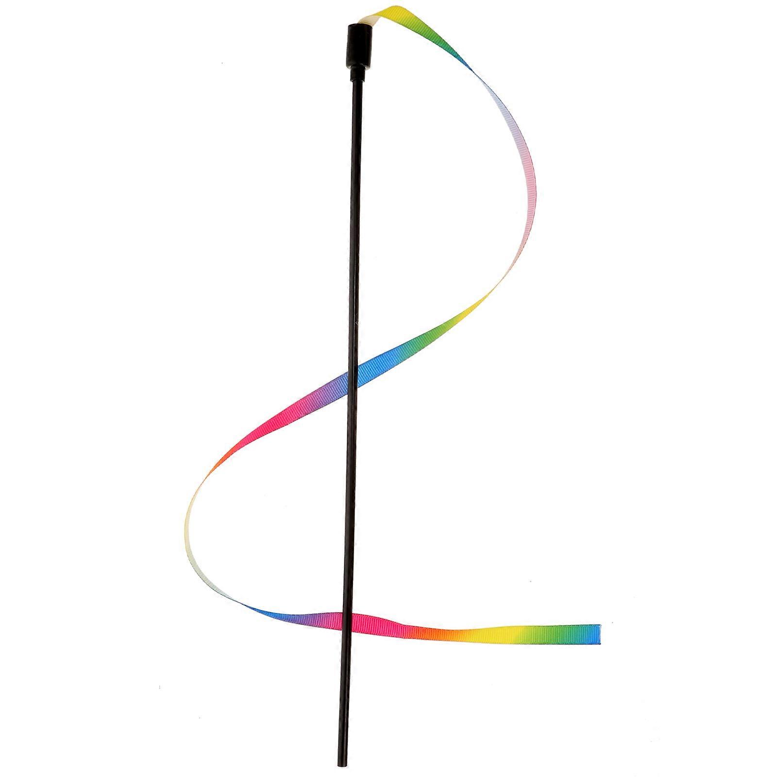 1 Pc Creative Colorful Strap Bell Teaser Crystal Handle Funny Stick Toys Interactive Wand Stick for Pet Cat