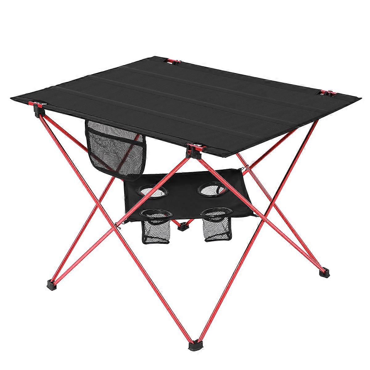 Portable Camping Table Compact Rectangular For Beach Picnics 73x55x53 Cm 1 Set