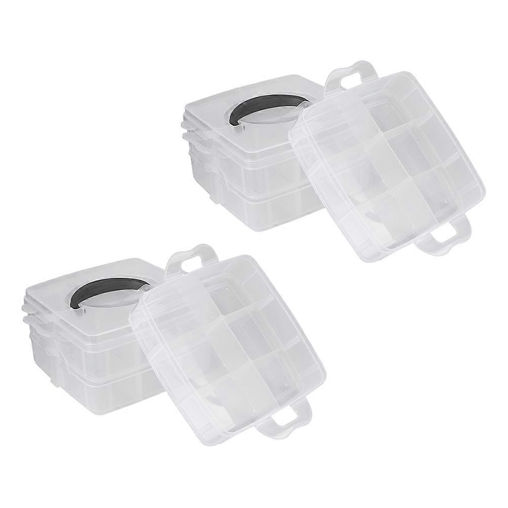 Detachable Storage Boxes With Sturdy Structure Ideal For Cosmetics Organization 5.89X5.89X5.03in 2Pcs