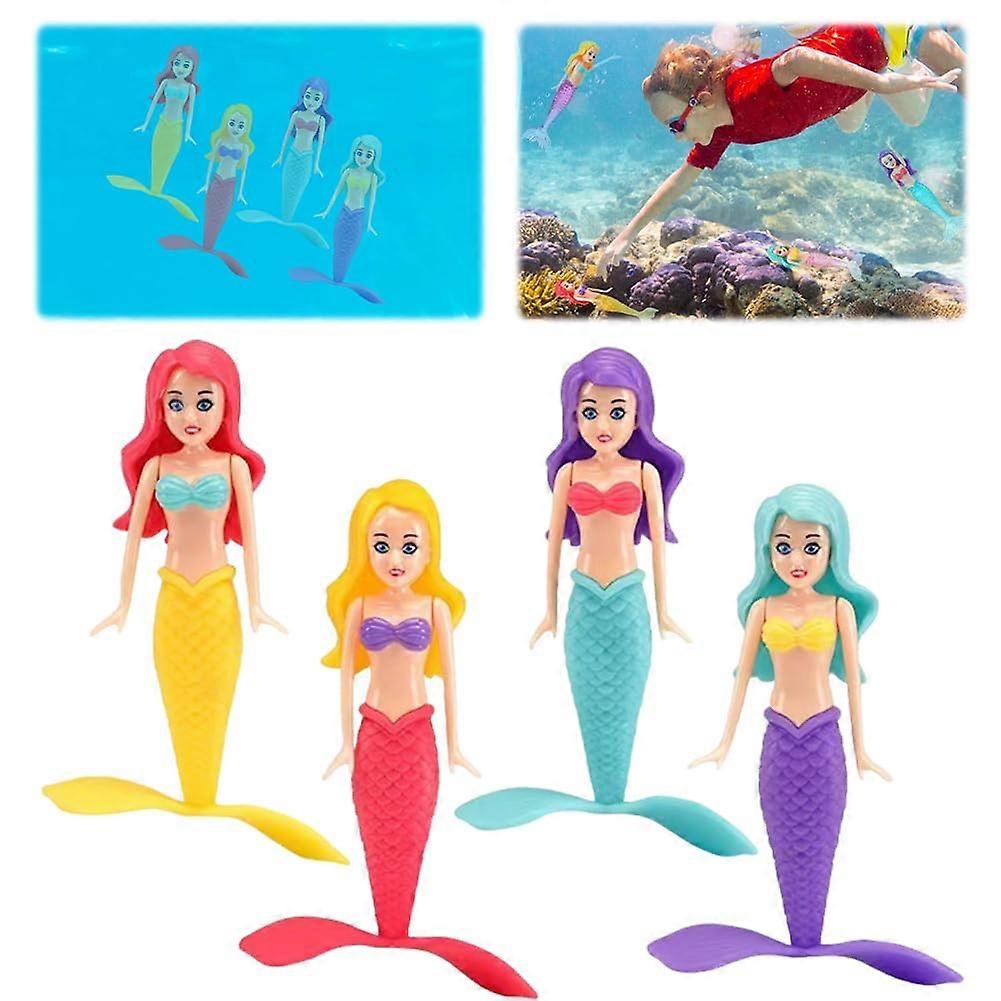 Tauchen Pool Toy Set, Mermaid Diving Toys for Pool and Beach for Kids and Children 4 Pieces Mermaids 4pcs Mermaids