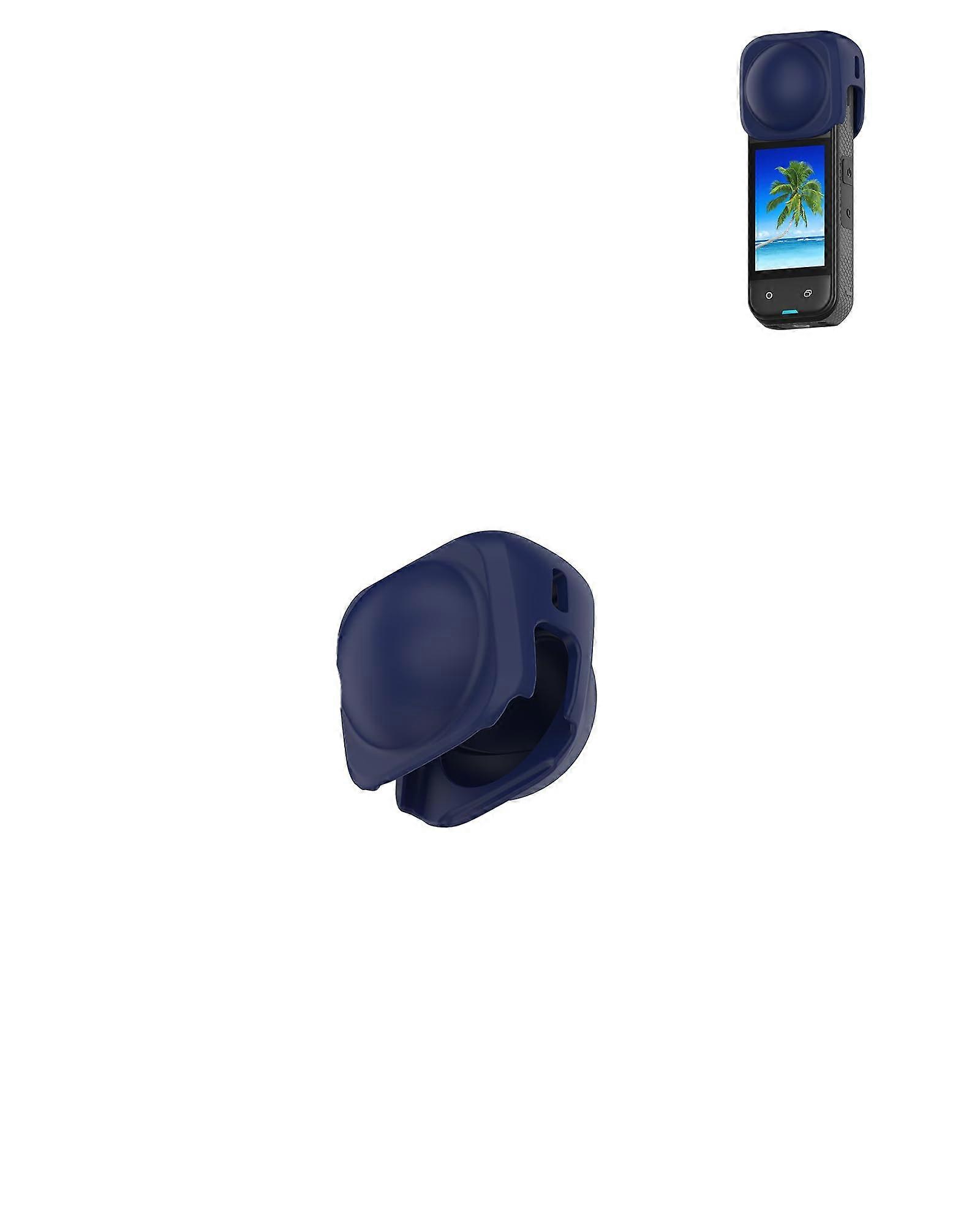 Protective Case for Insta360 X5 Lens, Silicone Soft Shell Compatible with Insta360 X4, Scratch-Resistant Drop-Proof Blue