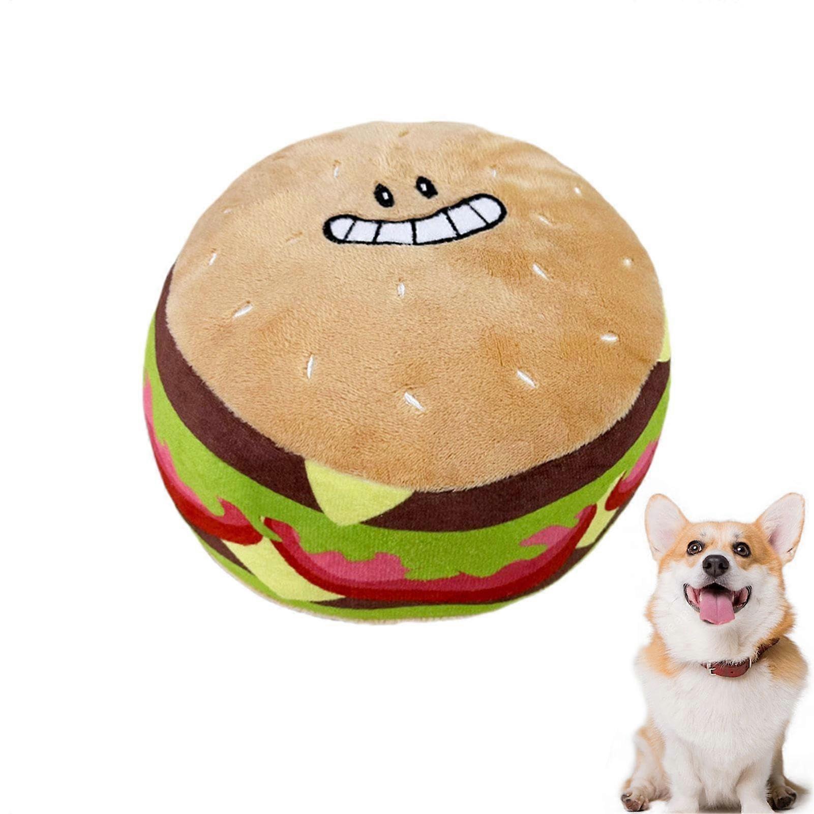 Pet Fabric Toys for Dogs, Interactive Puppy Plush Toy With Sound, Small Brown Rag Doll Shaped Food Toy, Dog Biting Plush