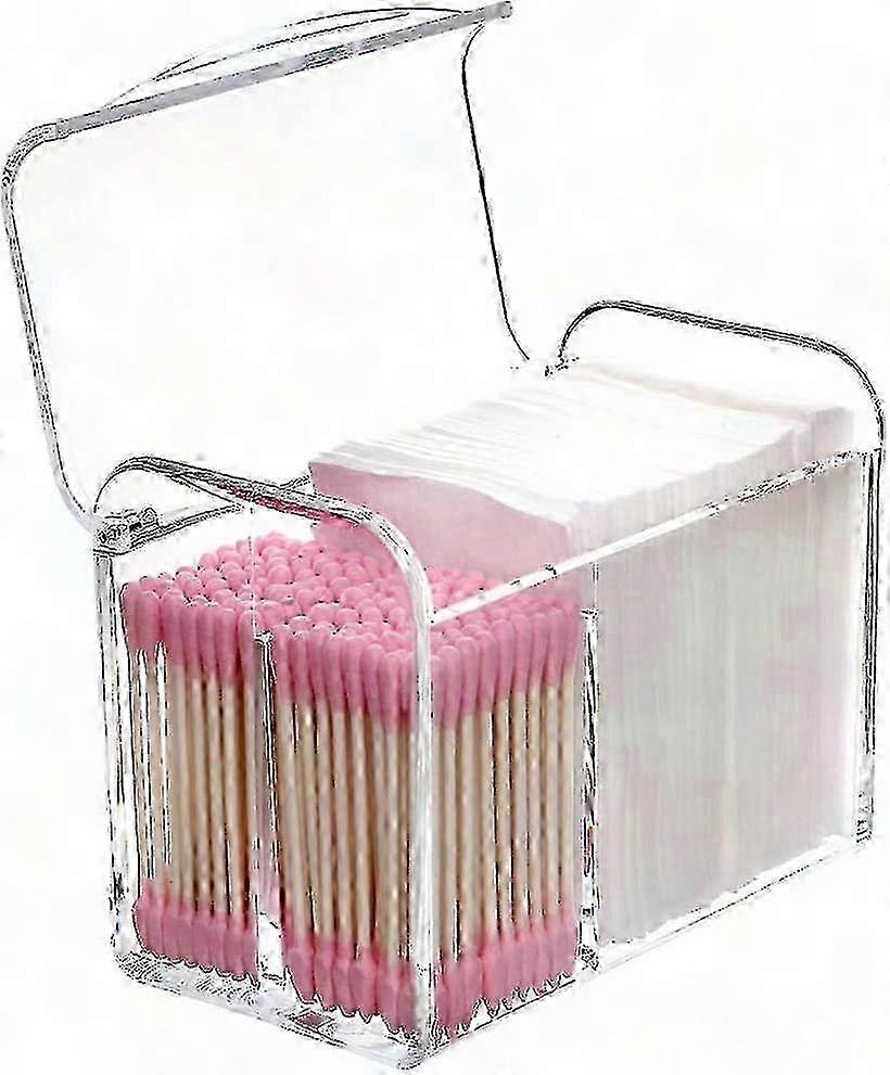 Bathroom Organizer for Cotton Swabs, Clear Dispenser Storage Solution hwy