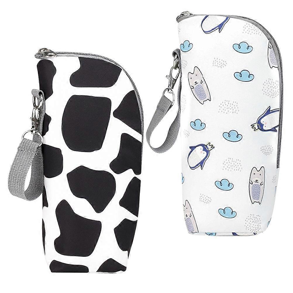Insulated Bottle Bags Portable Thermal Carrier for Milk Storage, Stylish Design with Zipper Closure, Keeps Bottles Warm and Cold for Travel and