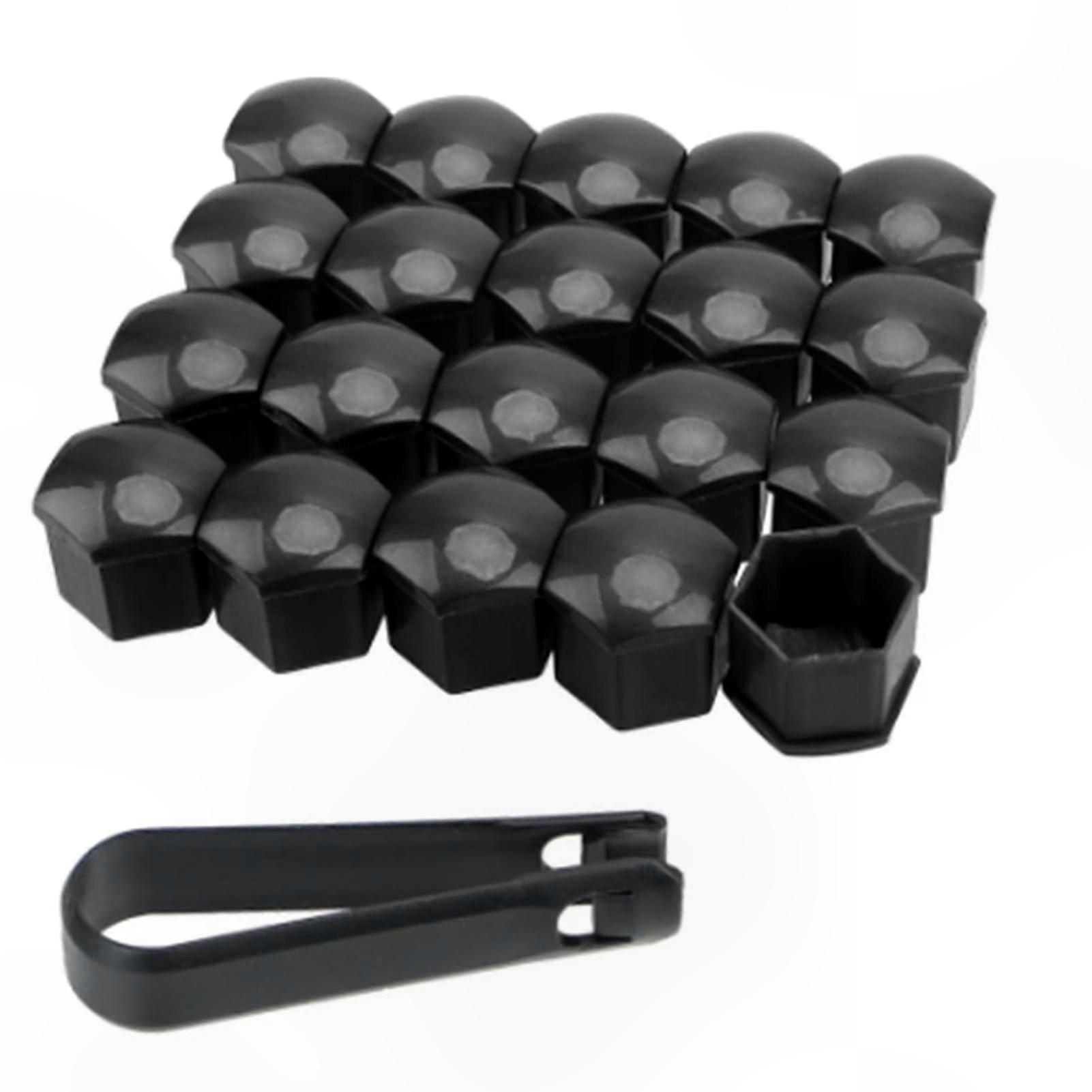 Universal 20-Pack Wheel Hub Caps with Removal Tool for Various Vehicles