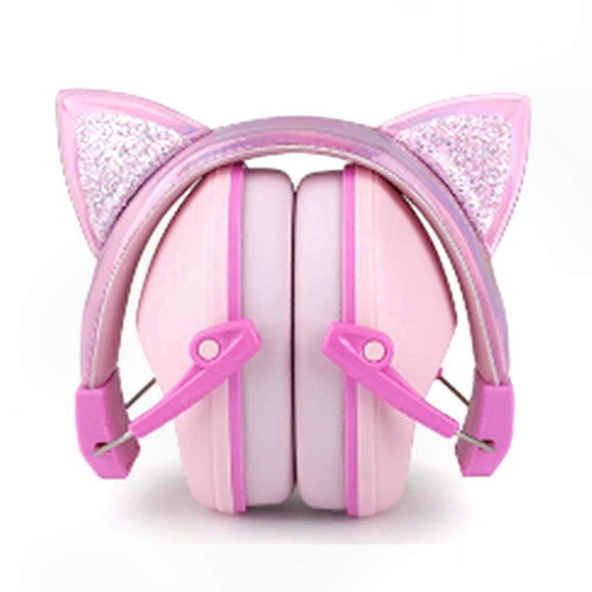 Adjustable Kids Earmuffs with Cat Ear Design for Noise Protection