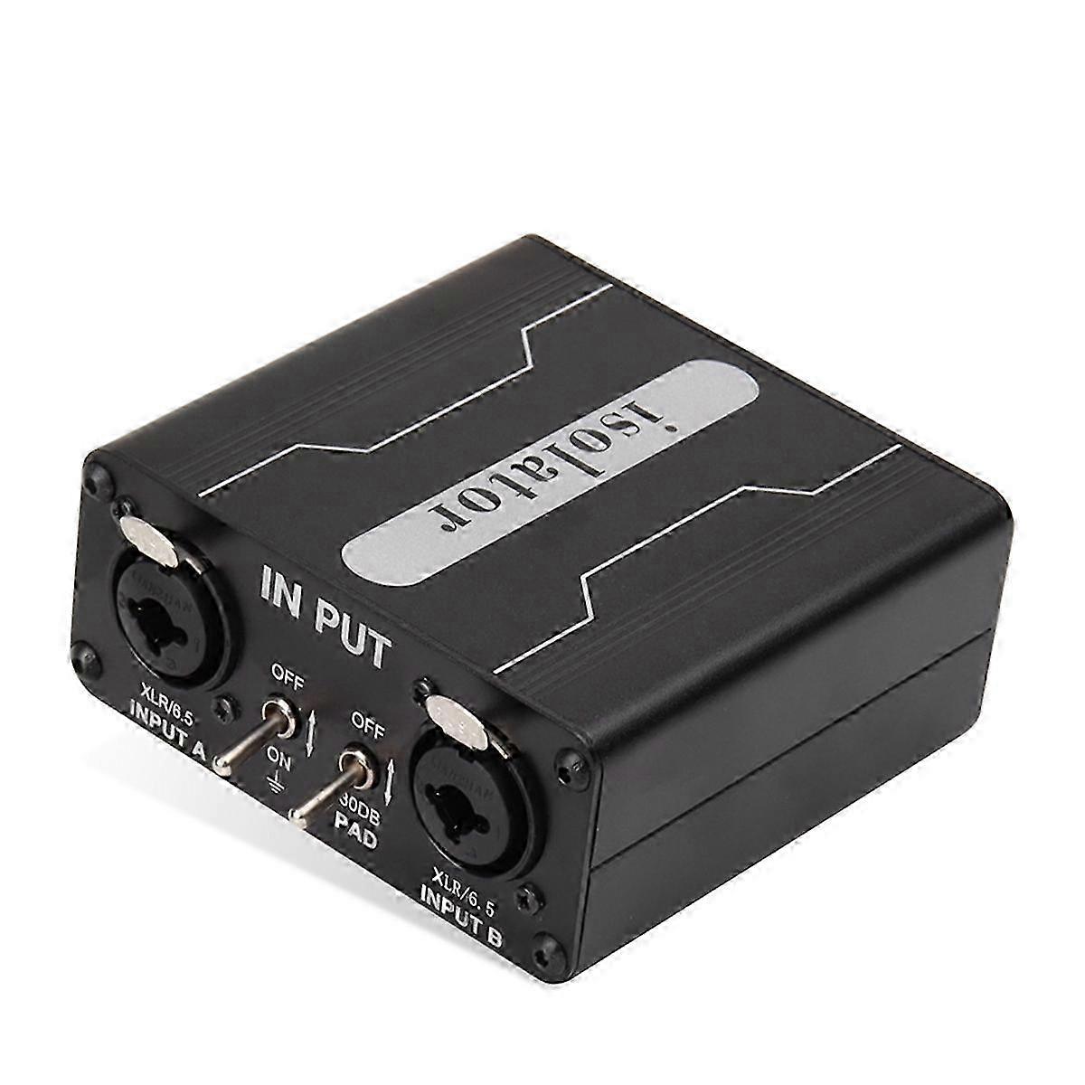 Dual-Channel 6.5 XLR Mixer Audio Isolator Current Sound Noise Mixer