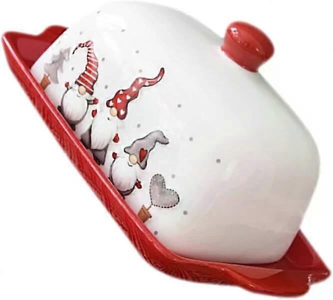 Two-piece ceramic butter jar, stable, durable and keeps fresh