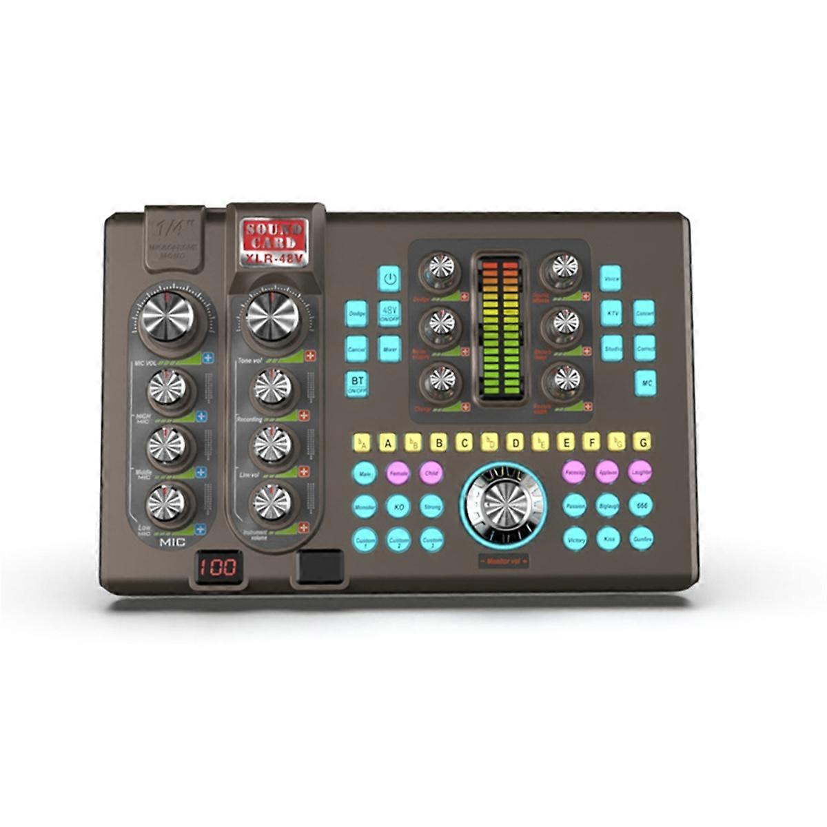 SK80 Sound Card Bluetooth Stereo Five-Channel Audio Sound Card with Singing Sound Card for Outdoor Live Broadcast