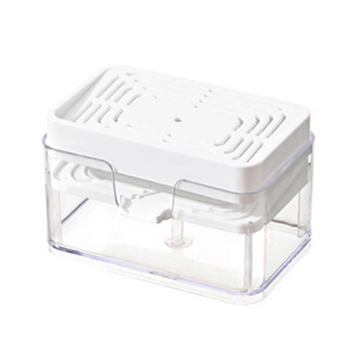 Kitchen Sink Drain Soap Dispenser Dishwashing Soap Soap Box with Sponge Kitchen Detergent Container