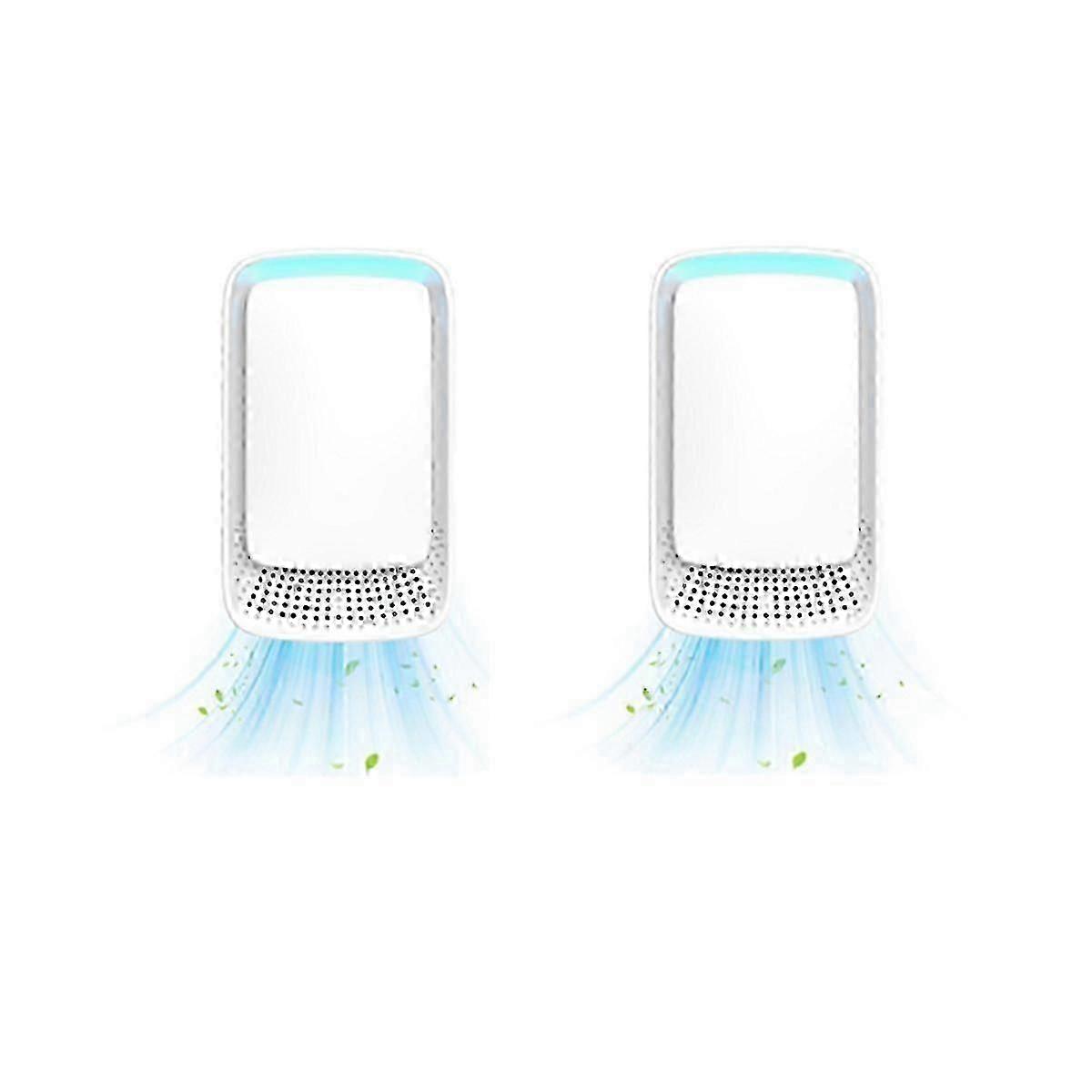2 Pcs Quiet Plug-in Air Purifier for Home Negative Ionizer Technology for Bedroom Pet Kitchen Office