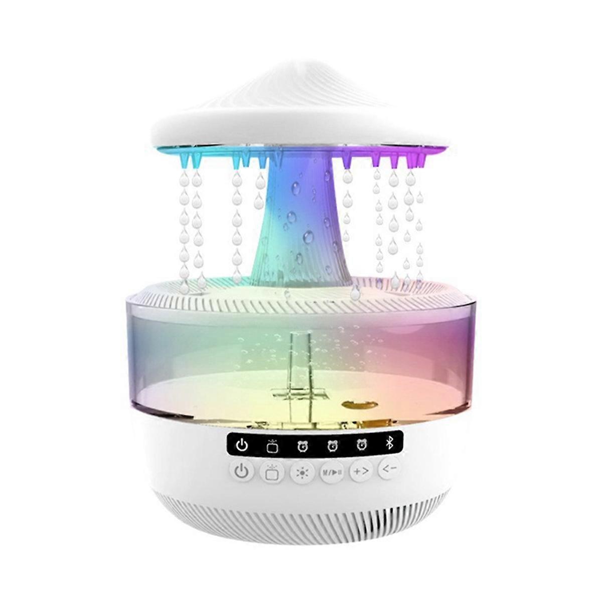 Rain Cloud Humidifier 350ml Essential Oil Diffuser Bluetooth Speaker Raindrop Humidifier with Night Light EU Plug