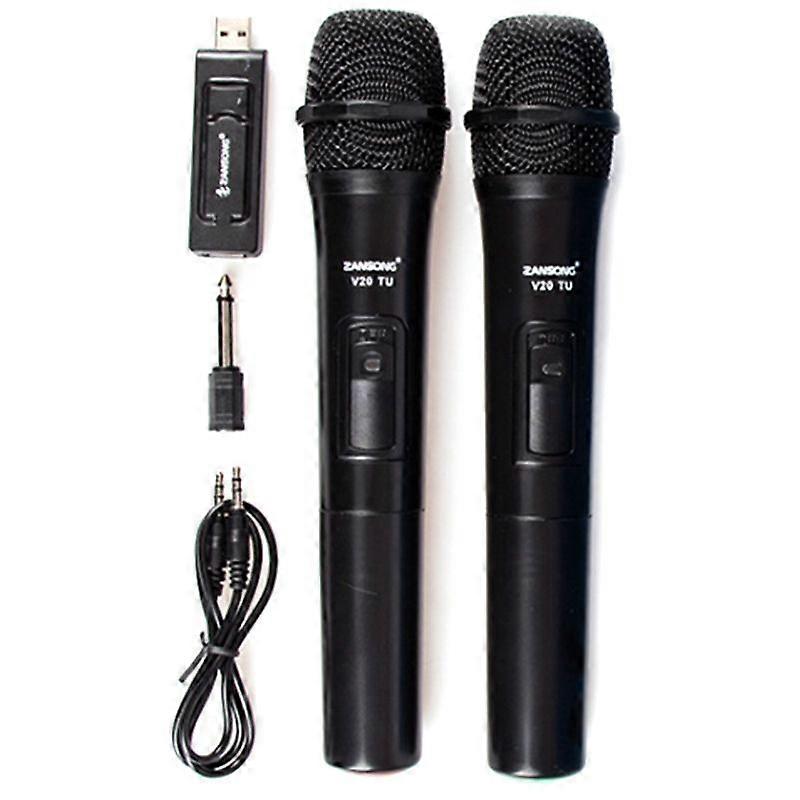 Zansong Uhf Usb 3.5Mm Wireless Microphone Megaphone Handheld Mic with Receiver for Karaoke Speech L
