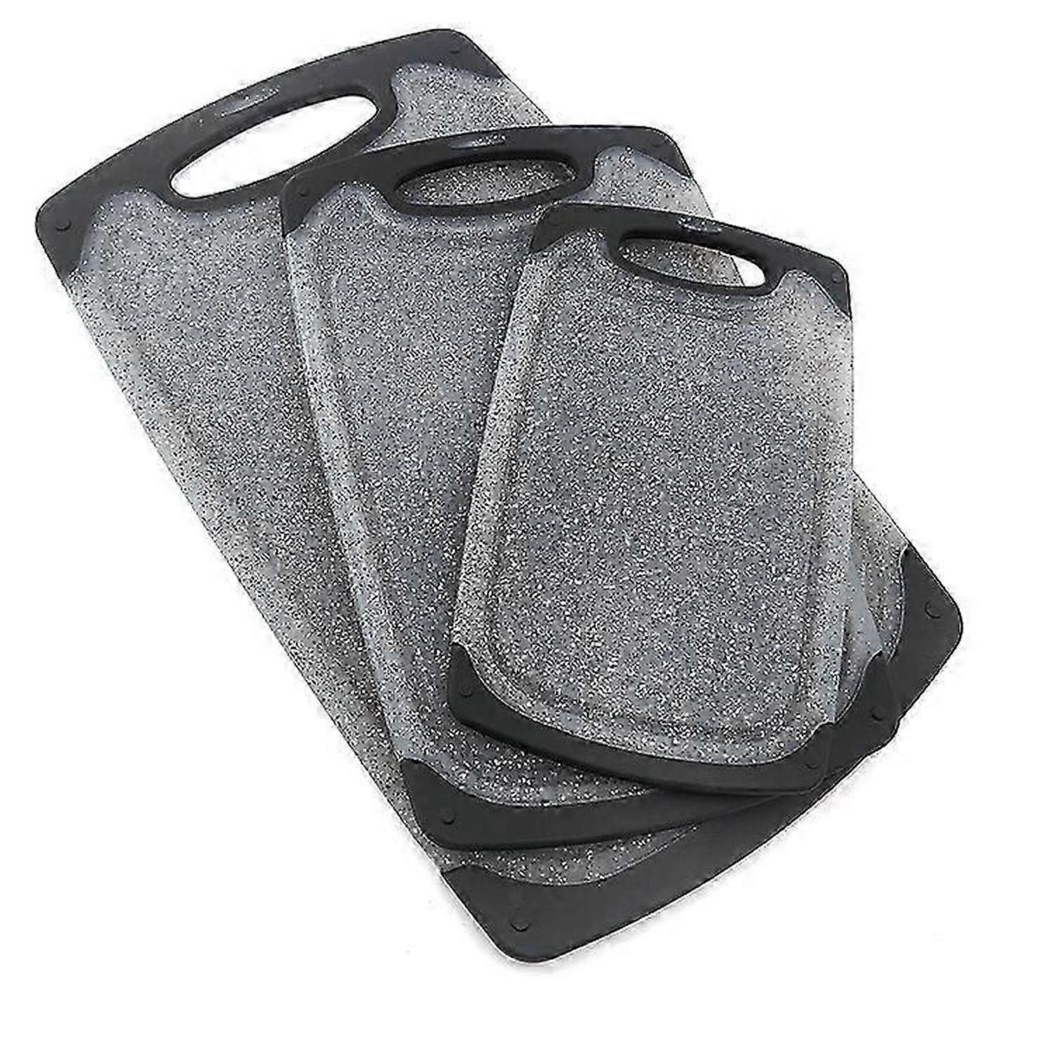 Premium cutting boards set (3-part set) Dishwasher -proof ,Slide with juice and grip