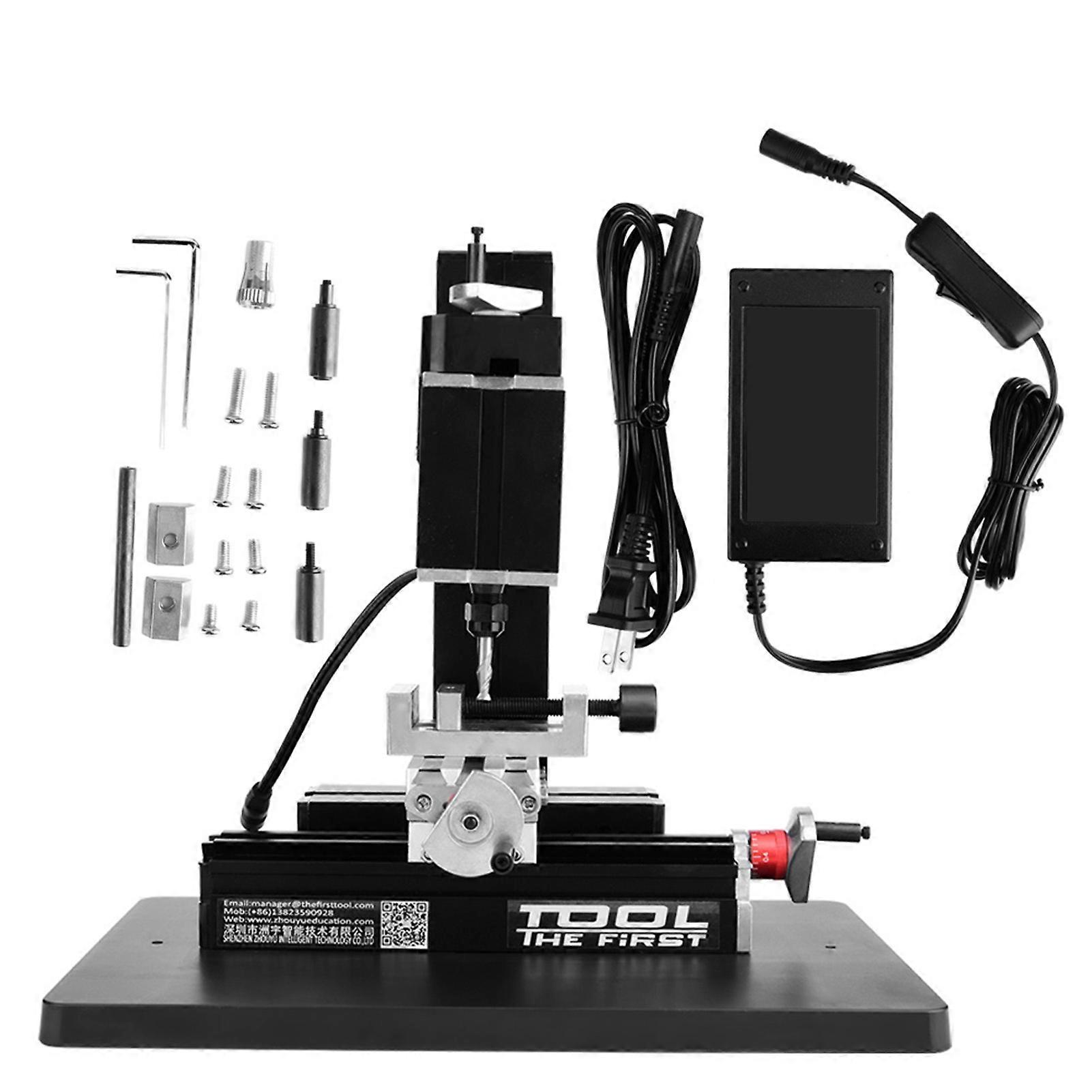 60W 12000RPM Mini Metal Lathe DIY Miniature Milling Machine 100-240V