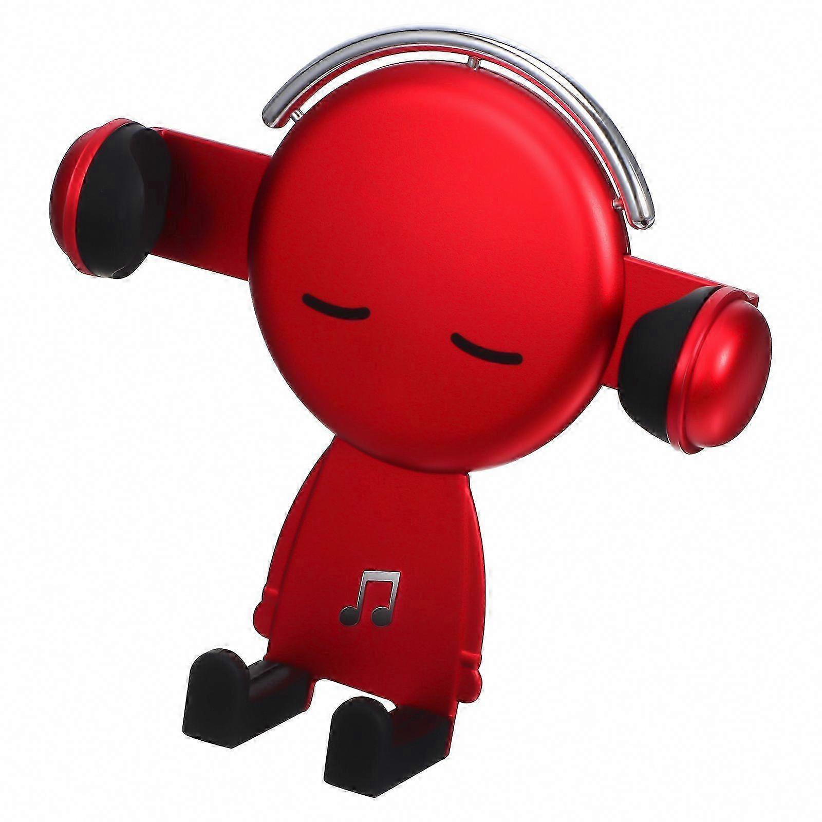 Cartoon Universal Car Gravity Phone Holder Air Vent Mount Bracket for Navigation Support (Red)