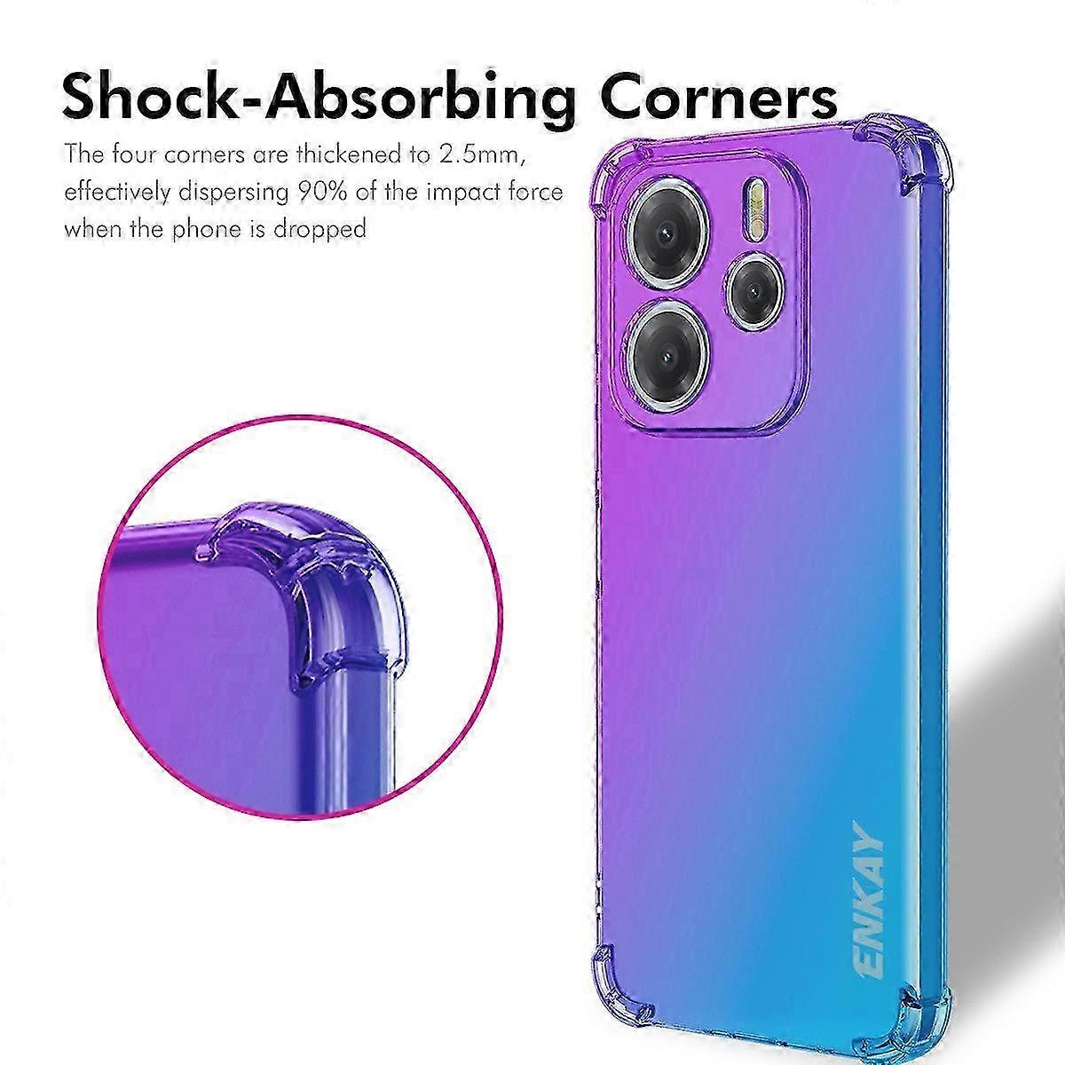 ENKAY For Xiaomi Redmi Note 14 5G Case Gradient Series Thickened Four Corner Anti-Drop TPU Phone Cov