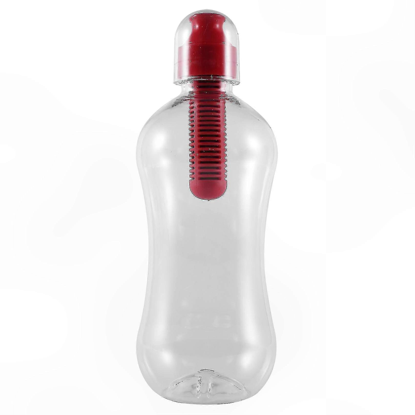 550ml Portable Water Bottle with Built-in Hydration Filter for Outdoor Use, Red