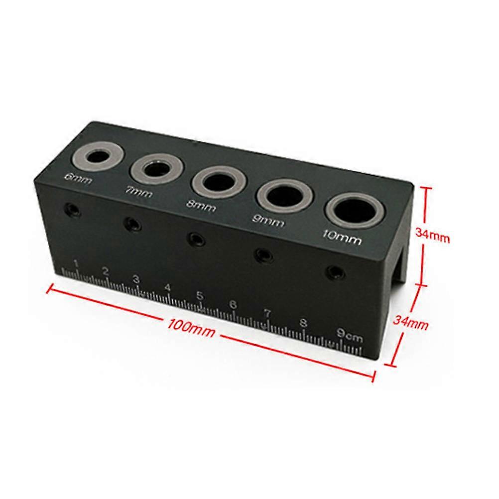 Hole Puncher Round Tube Locating Punch for Woodworking Drill with Black Cover