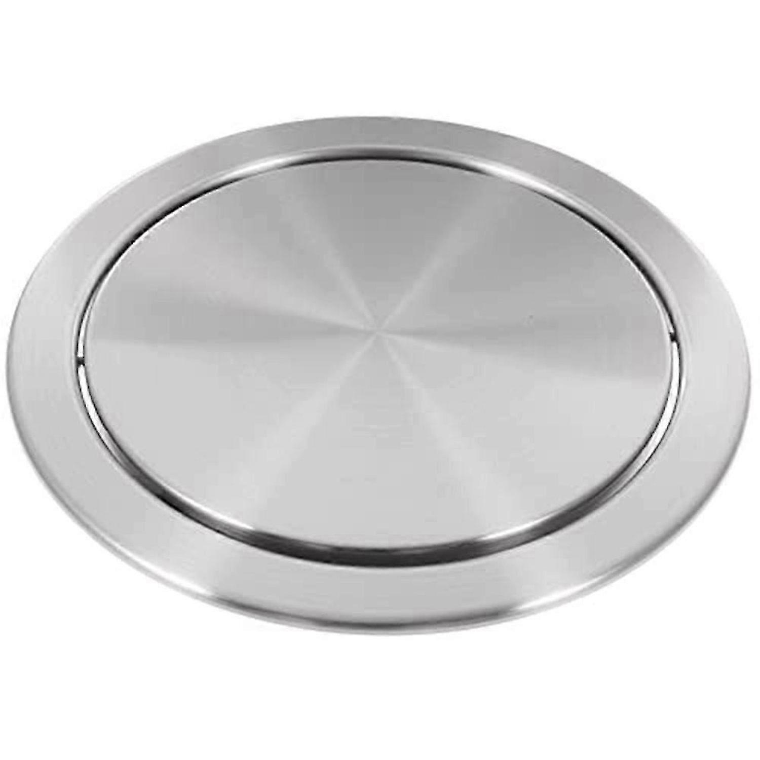 Trash Can Lid Simple Trash Grommet Embedded Countertop Round Cover Swing Flap Trash Bin Lid for Kitchen Bathroom Office