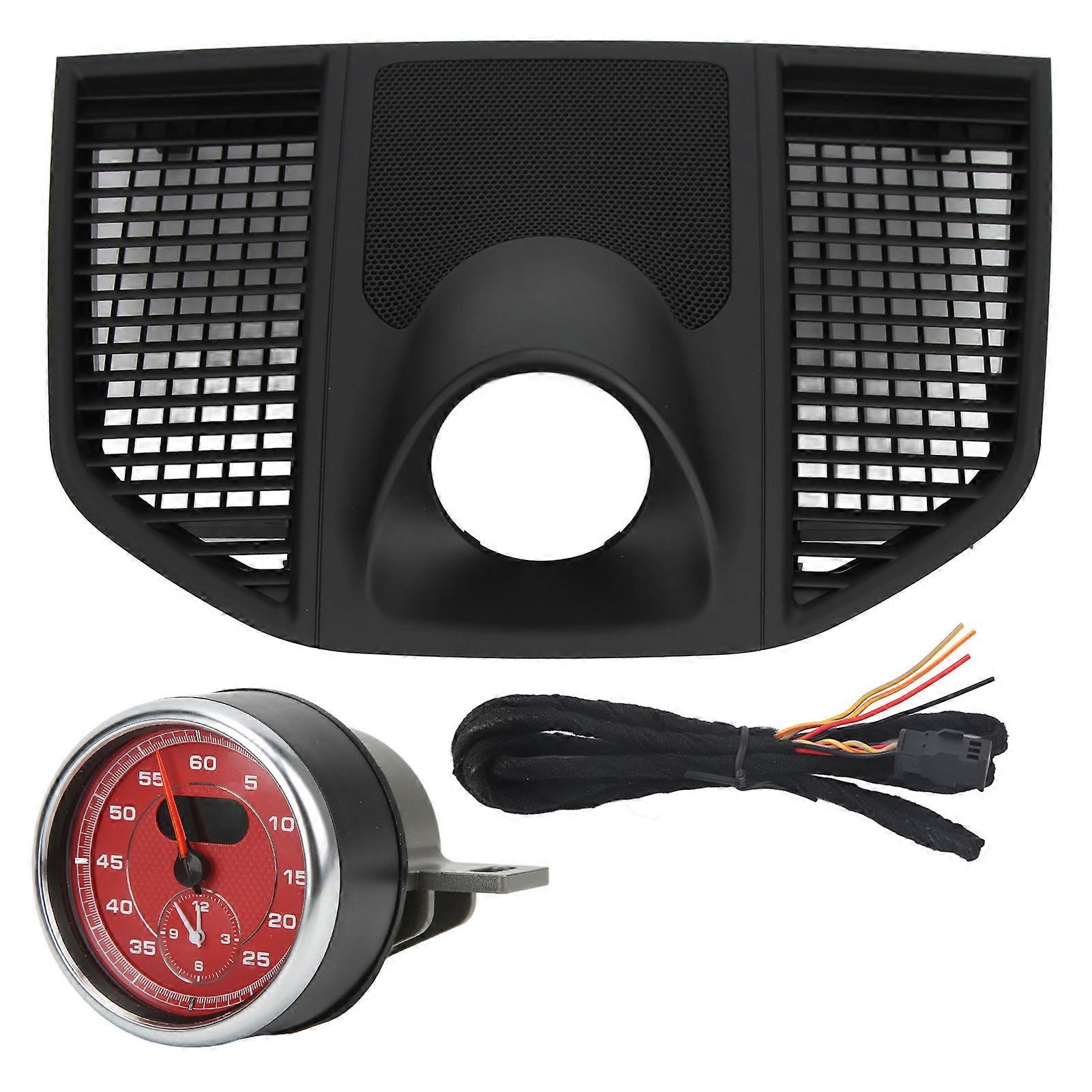 Tableau de bord de console centrale de voiture avec horloge (95B 858 189 C 5Q0) ABS de remplacement pour Macan 2014-2020, horloge rouge vif