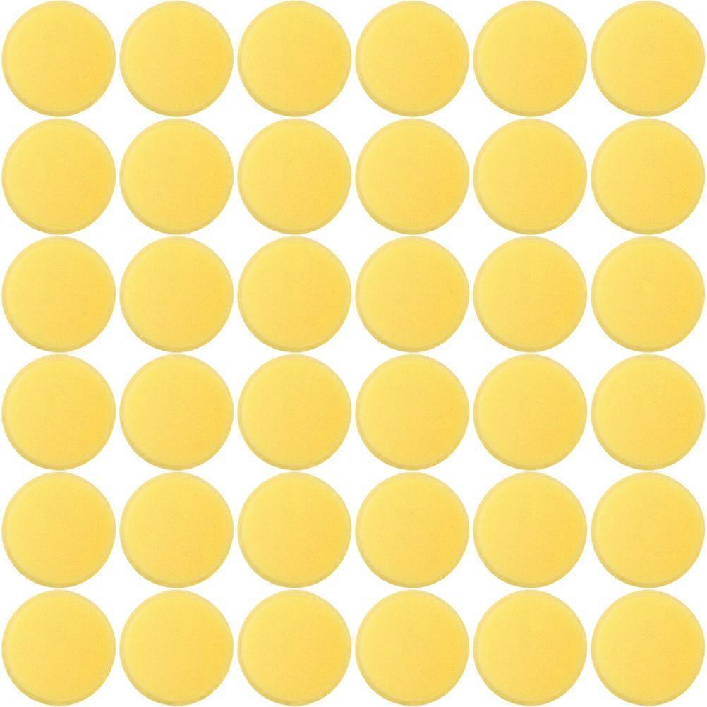 Soft Round Sponge Face Sponge for Facial Cleansing 72Pcs Yellow Set