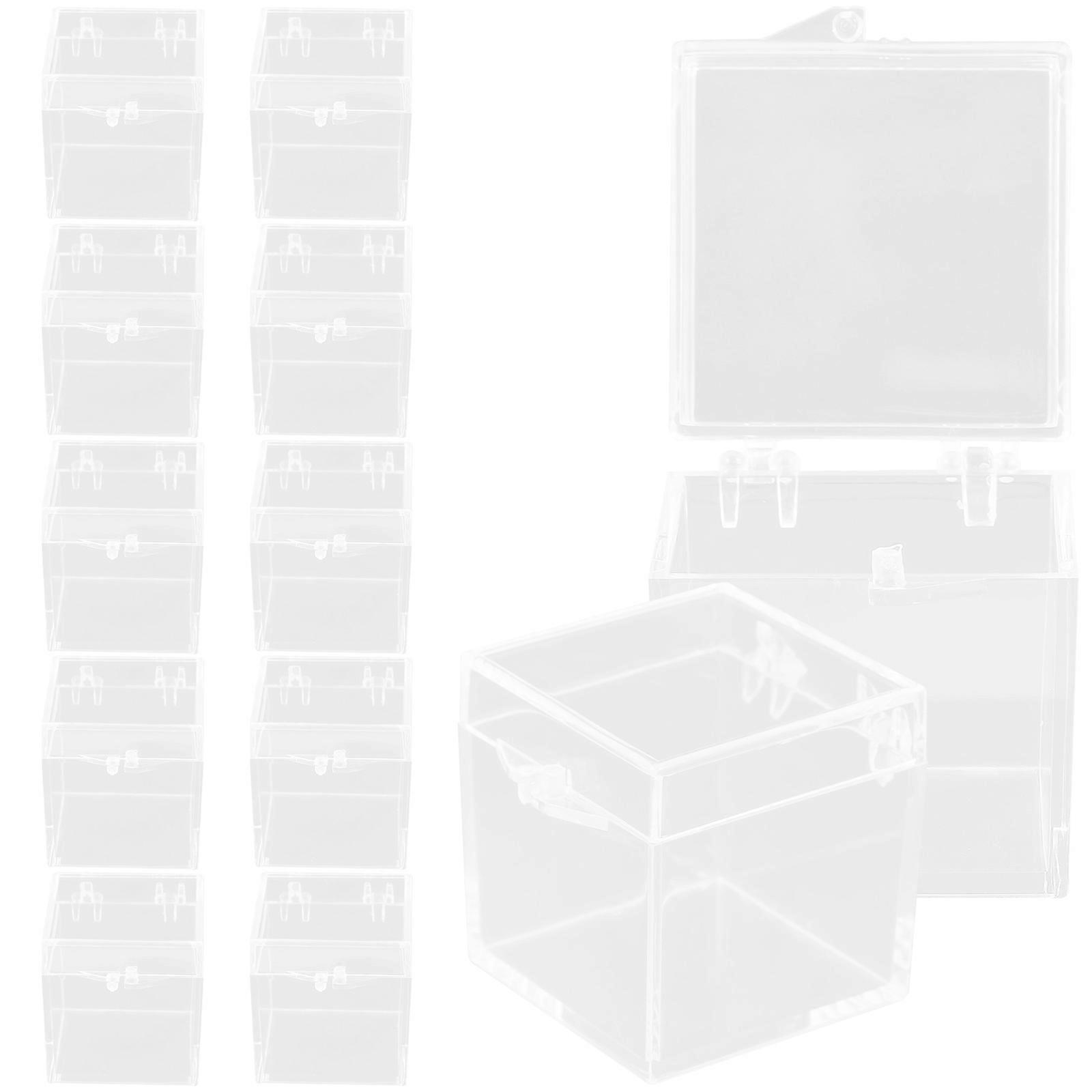 Plastic Transparent Mineral Specimen Box for Storage 24Pcs