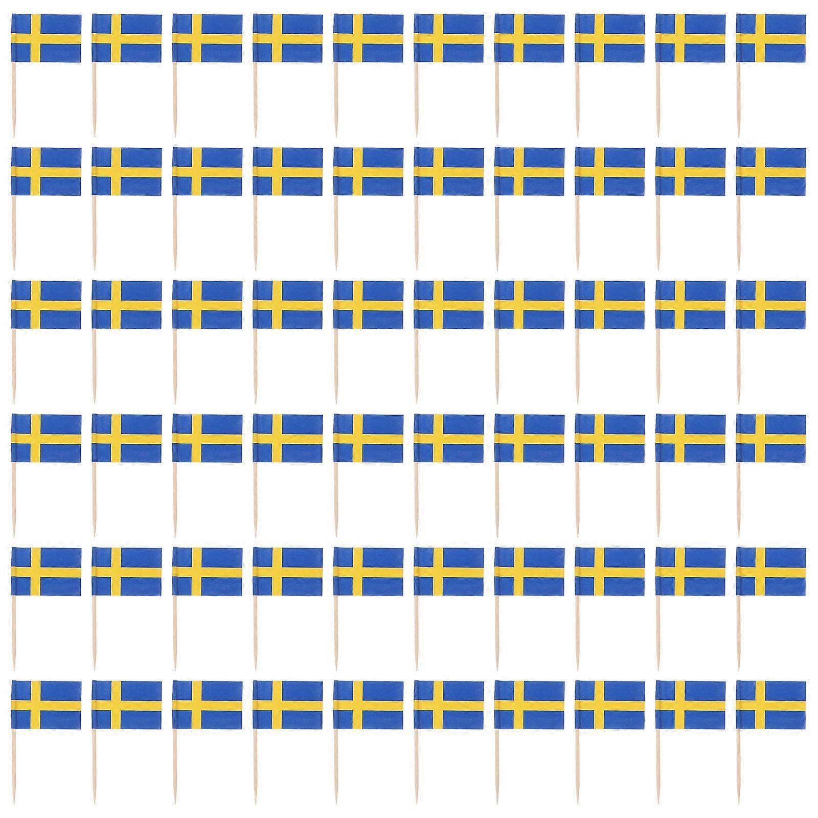 100 قطع العلم المسواك الأعلام كب كيك توبرز كعكة توبر زينة حزب اللوازم