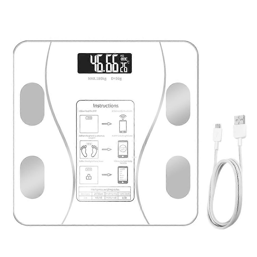 Body Scale Smart Wireless Digital Bathroom Weight Scale Body Composition Analyzer With Smartphone App Bluetooth