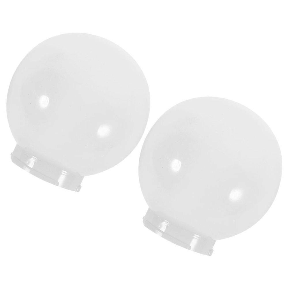 2Pcs Replacement Diffuser Lamp Cover Spherical Outdoor Lamp Insertion White Acrylic for Light Diffusion