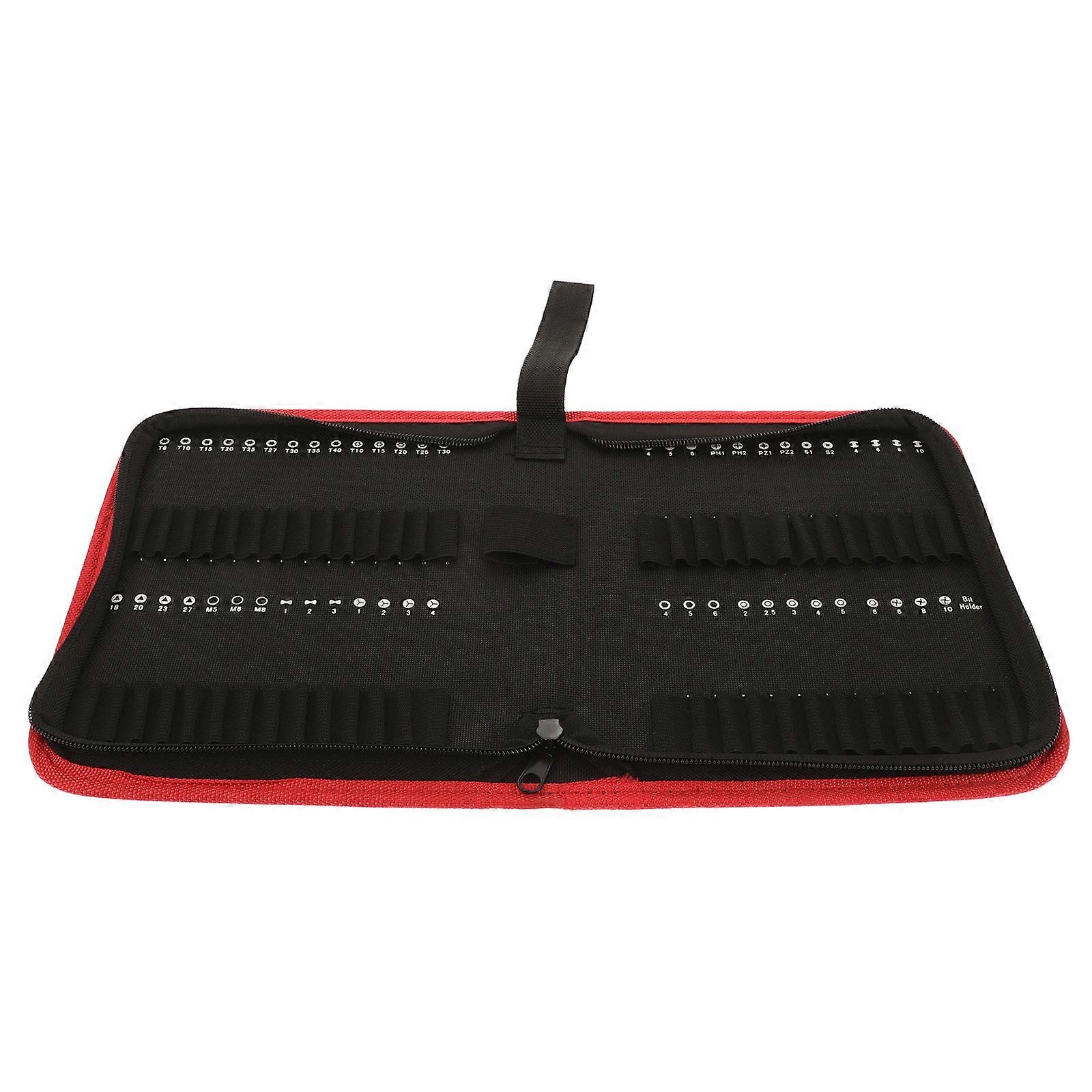 Black Tool Pouch Small Bag for Organizing 3Pcs Driver Bits