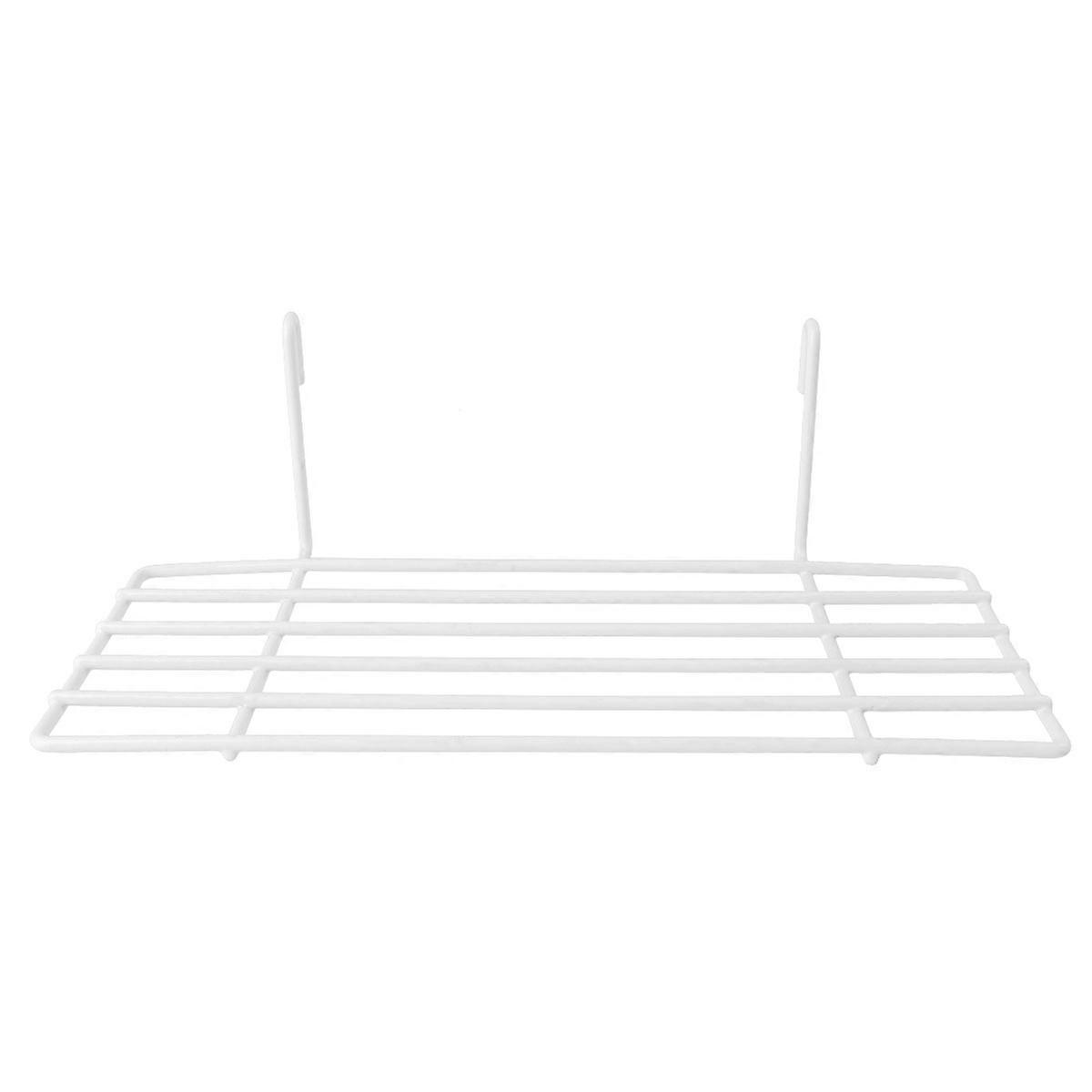 Bird Cage Shelf Grid Iron Frame for Storage 4Pcs White