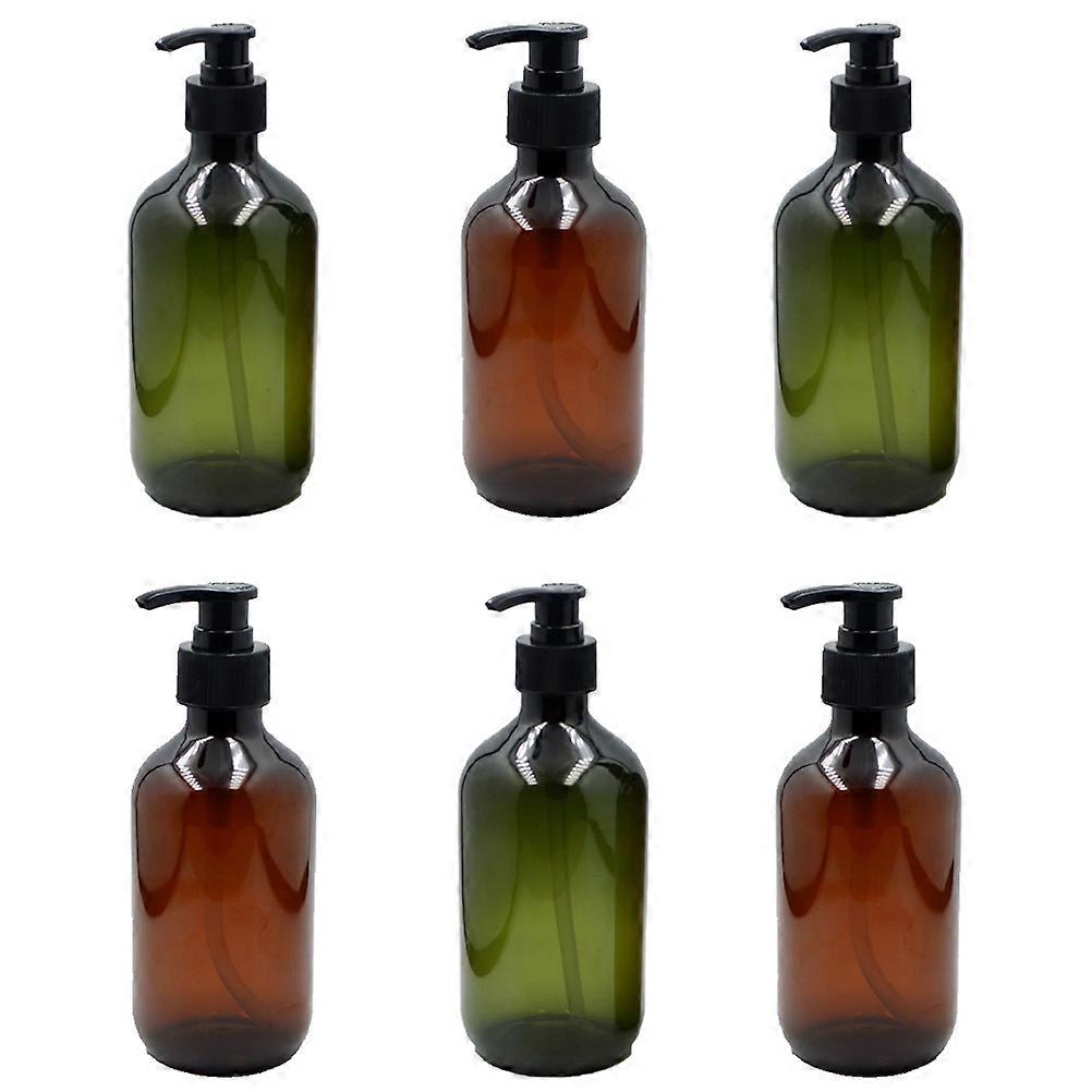 Washing Bottles Pump Bottle for Storage Use 6Pcs Green Durable Containers