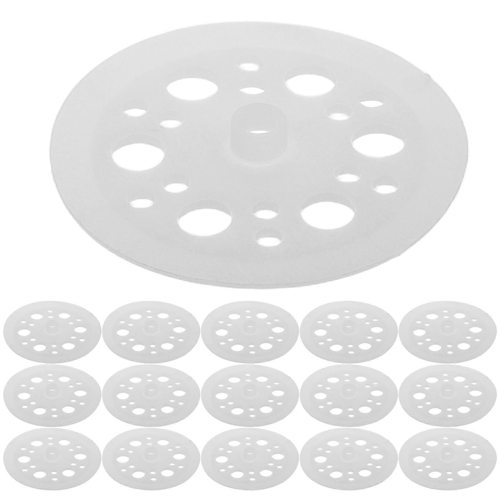 White Plastic Flat Washers for Foam Board Load Distribution 400Pcs