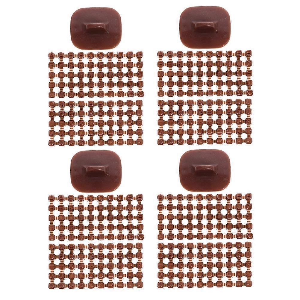 Alphabet And Number Clay Letter Stamps Set For Home Baking And Family Activities 16 Sets Coffee Color Plastic Creative Stamping Tools