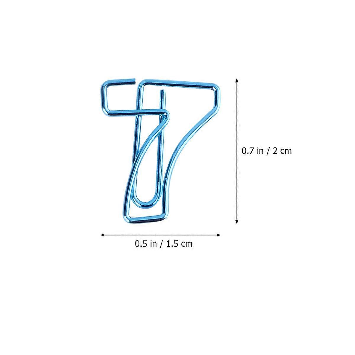 Creative Paging Folder Digital Paper Clips Document Storage Home Office Unique Digital Shaped 10Pcs