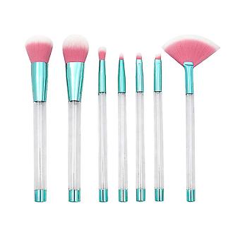 Veeki 7pcs Glitter Makeup Brushes Set DIY Quicksand Handle Makeup Brush for Foundation Powder Concealer Blush with Empty Handle Sand Brushesstyle 1