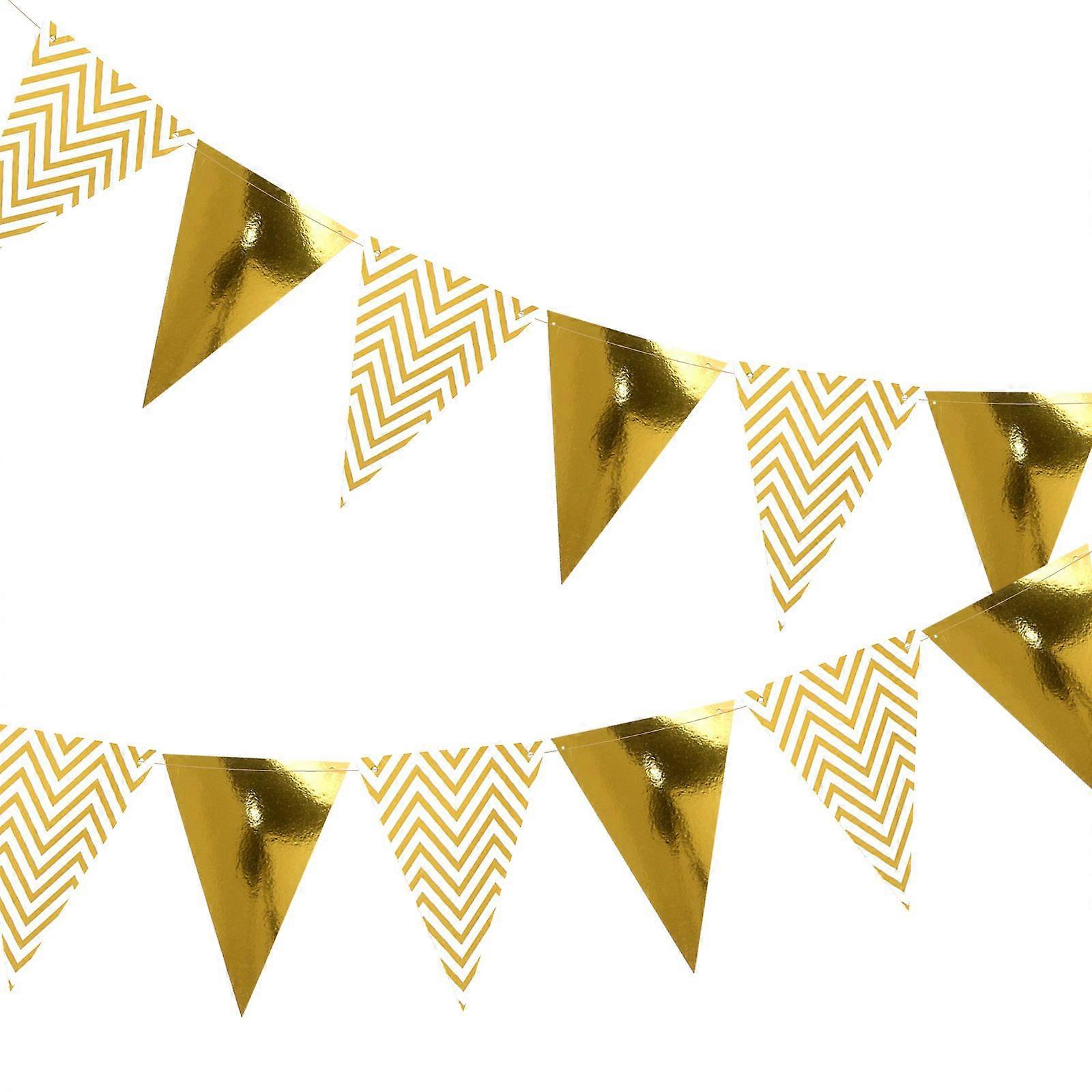 Party triangle hot stamping pull flag background triangle pull flag wedding