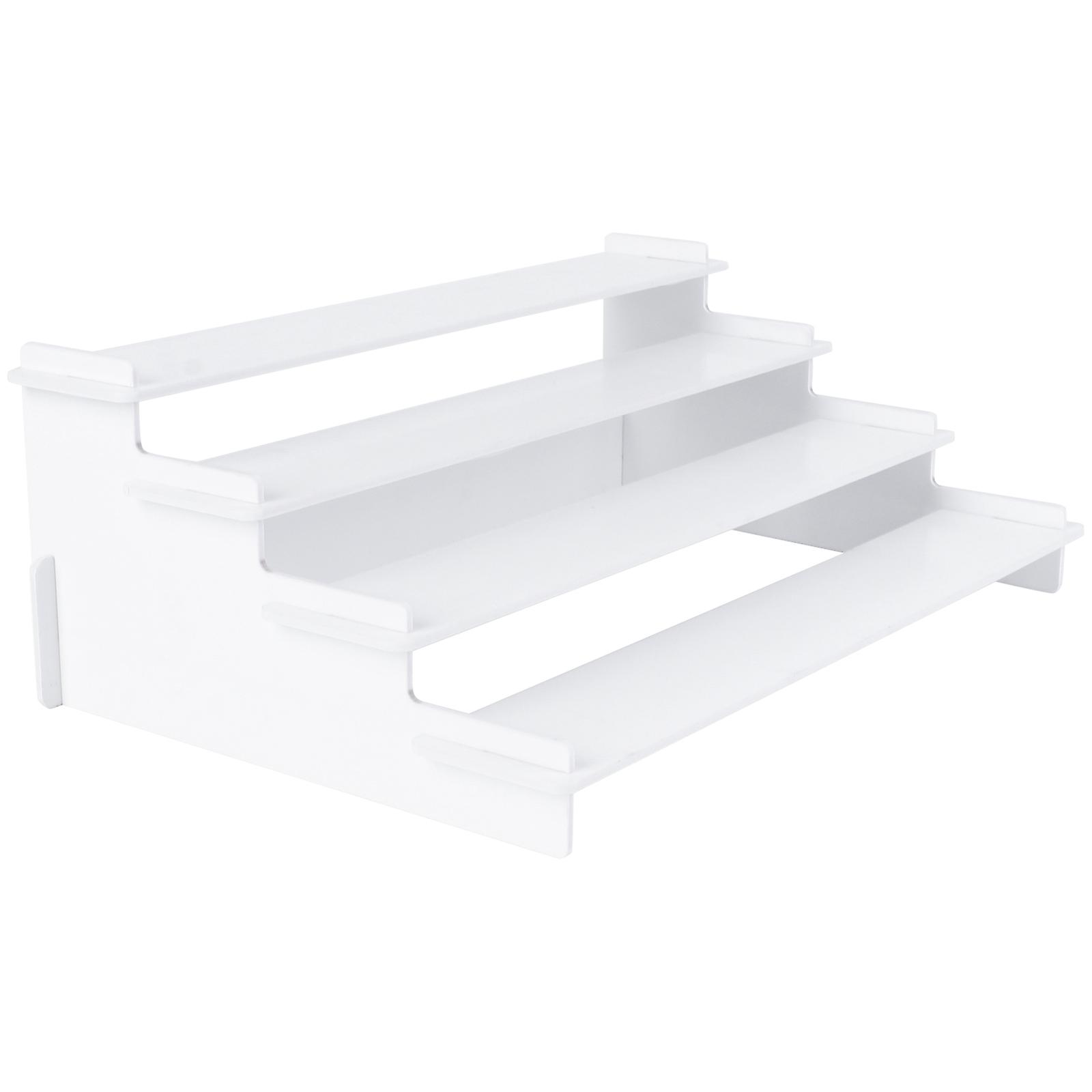 Acrylic Display Rack Multilayer Organizer for Storage 3Pcs White