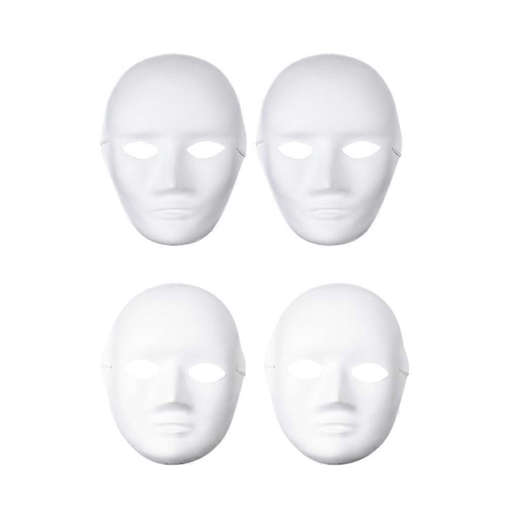 Halloween Masks Paper Pulp Mask for Club Party 8Pcs White Material