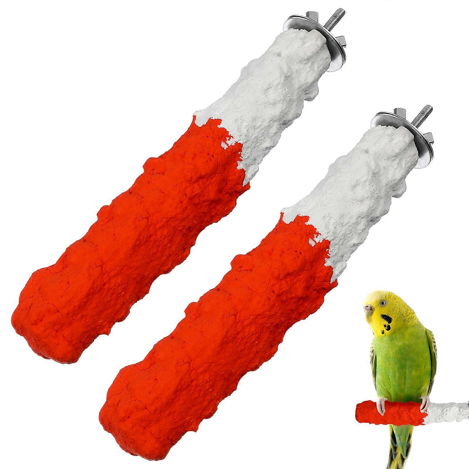 Bird Perch Parrot Cuttlebone Calcium Perch Standing Pole for 4Pcs