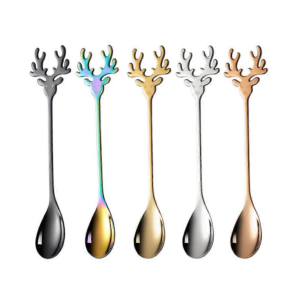 Assorted Color Coffee Spoons for Kitchen Use 10Pcs Christmas Set