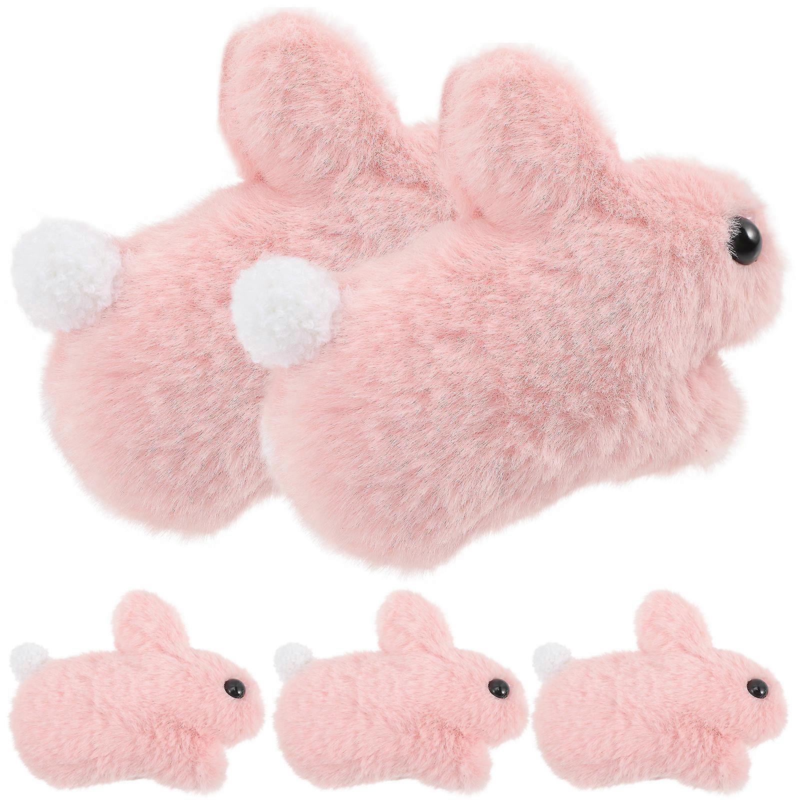 25 Pcs Decorative Plush Bunny Pendant Key Chain Ideal for Backpack and Bag Accessories Crafted in Rabbit Shape