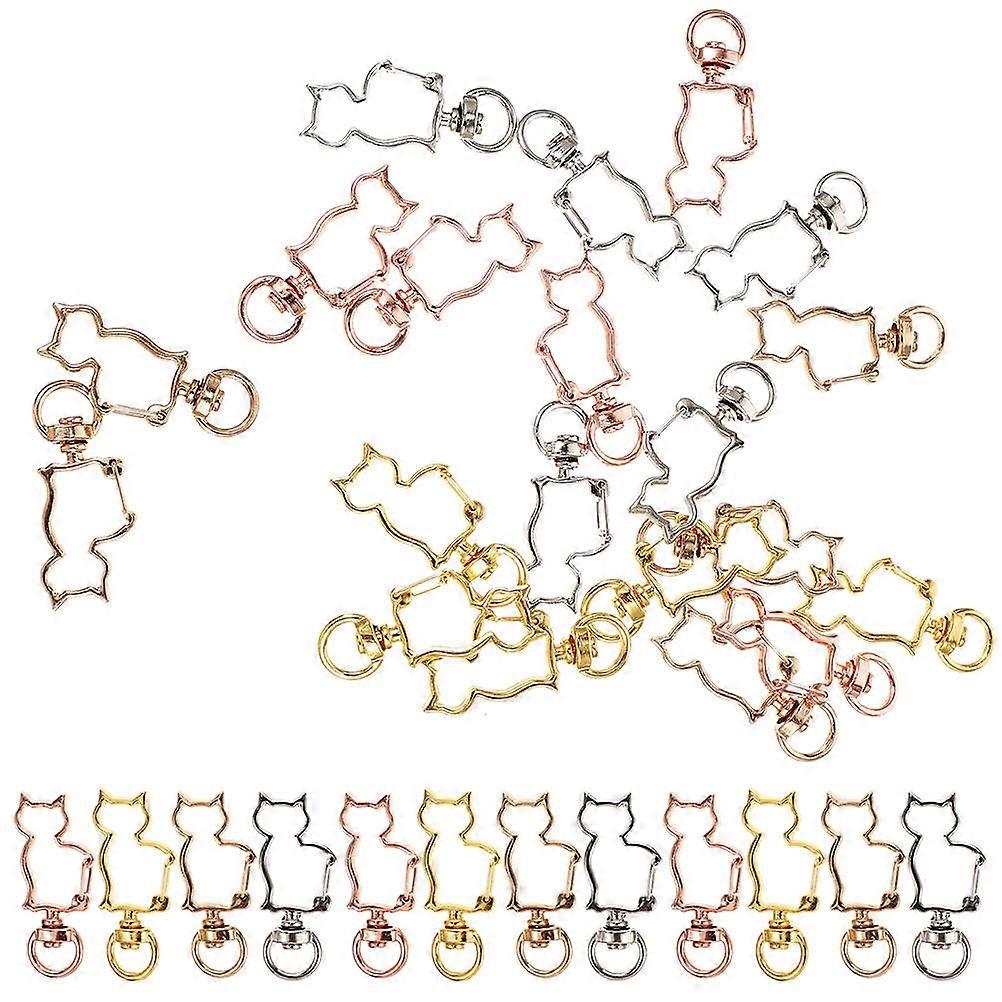 Keychain Clip Snaps With Cat Shaped Design Ideal For Gift Giving Assorted Color Reliable 80 Pcs