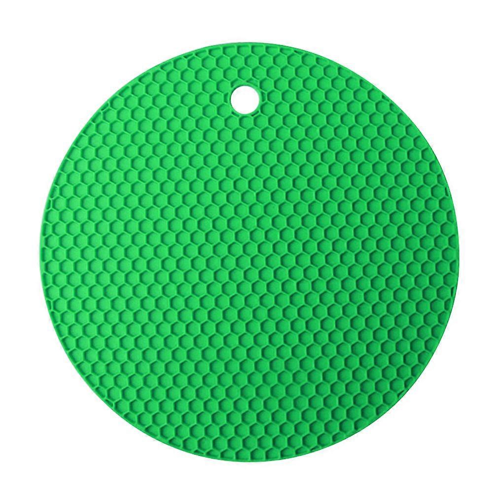 Heat Resistant Green Silicone Mat 2Pcs Honeycomb Pattern Pot Holder