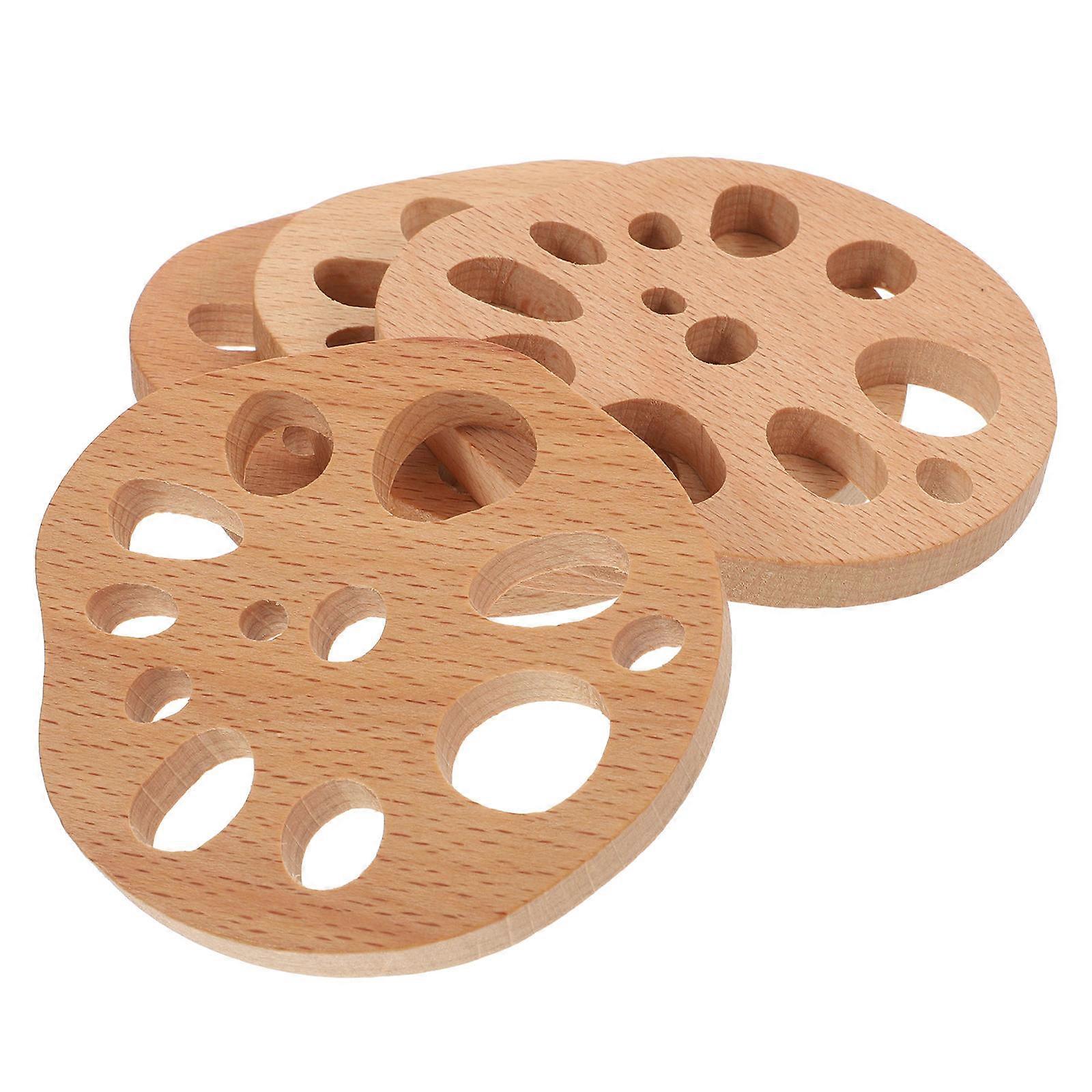 Drink Coasters Stable Wood Cup Mats for Holding Cups 12Pcs Set